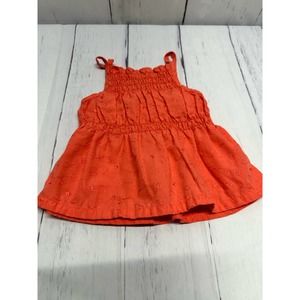 Penelope Coral Strapless Dress Embroidered Flower Dress 18M